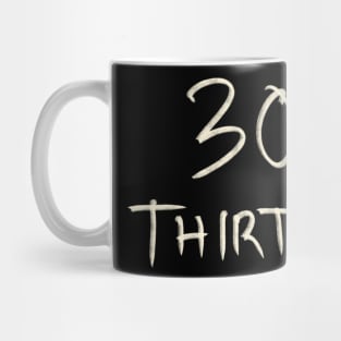 Hand Drawn Letter Number 30 Thirty Mug